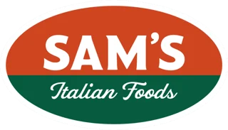 Sam’s Italian Foods logo in a red and green oval.